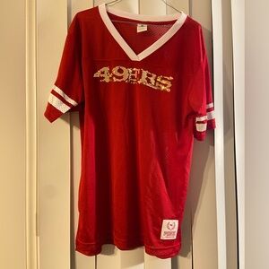 * Y2K Victoria’s Secret PINK San Francisco 49ers football sequin Jersey Large